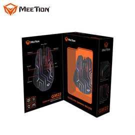 Clics de MeeTion GM22 bon marché six ont mené souris légère de câble optique légère de jeu de souris de Gamer d'Usb 7D de conducteurs de joueur la pro macro